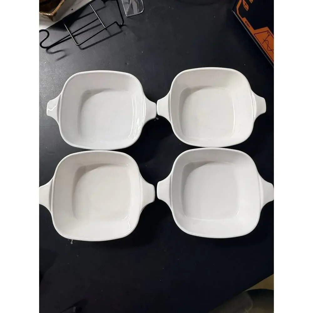 Vintage Corning Ware Cornflower Blue Casserole Dishes – 4 Individual Bakers
